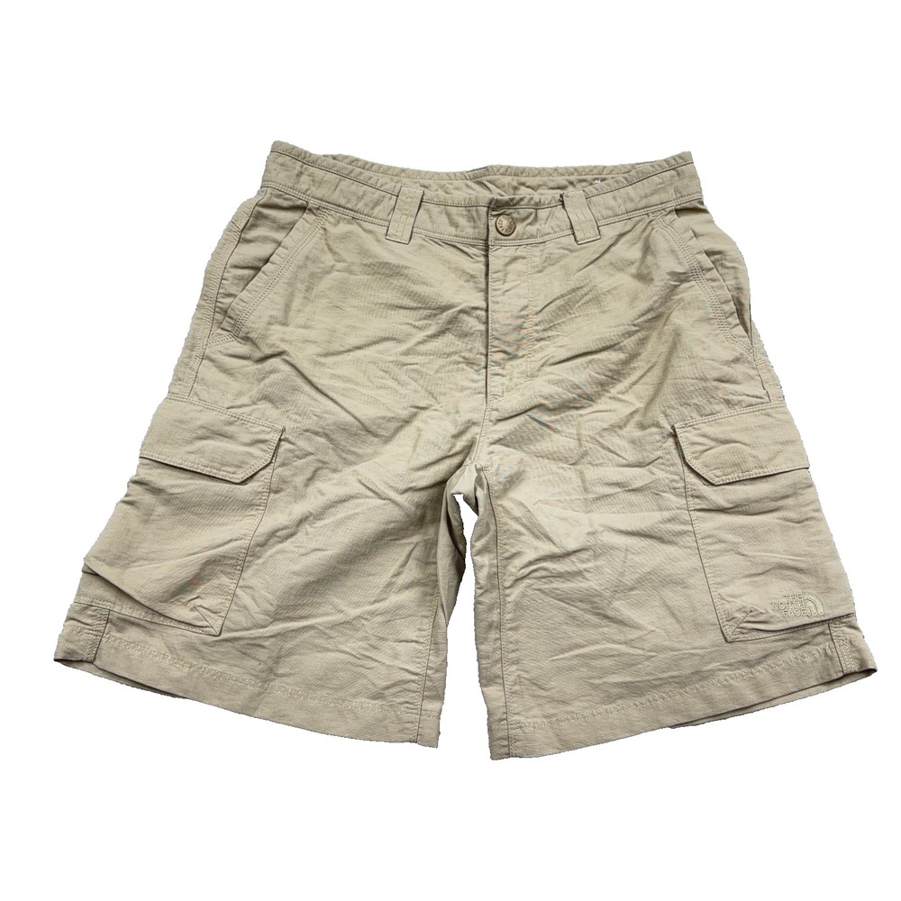 The North Face Shorts Men 30 Tan Brown Chino Nylon Performance Outdoors Hiking